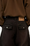 イーエスシースタジオ(ESC STUDIO) color washing denim pocket pants(brown)