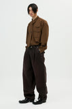 イーエスシースタジオ(ESC STUDIO) color washing denim pocket pants(brown)