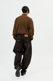 イーエスシースタジオ(ESC STUDIO) color washing denim pocket pants(brown)