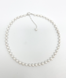 BLACKPURPLE (ブラックパープル) 	  [SILVER925] Little Ball Freshwater Pearl Necklace
