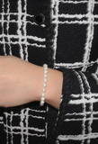 BLACKPURPLE (ブラックパープル) 	  [SILVER925] little ball freshwater pearl bracelet