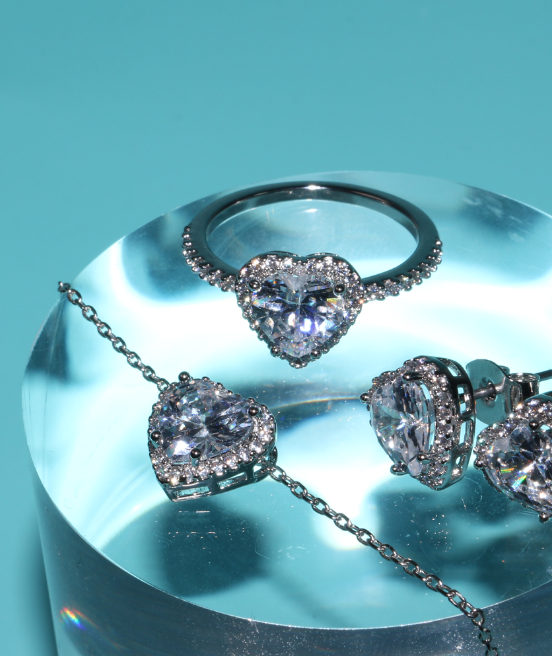 BLACKPURPLE (ブラックパープル) 	  [BLACKLABEL] Tiamo Love Crystal Ring_silver