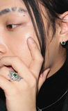 BLACKPURPLE (ブラックパープル) 	 [BLACKLABEL]Midnight Full Moon Crystal Necklace_green