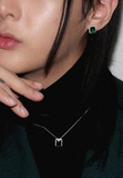 BLACKPURPLE (ブラックパープル) 	 [BLACKLABEL]Mystic Square Crystal Necklace_green