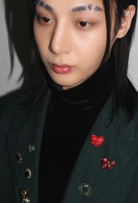 BLACKPURPLE (ブラックパープル) 	  Ribbon Broach_Red