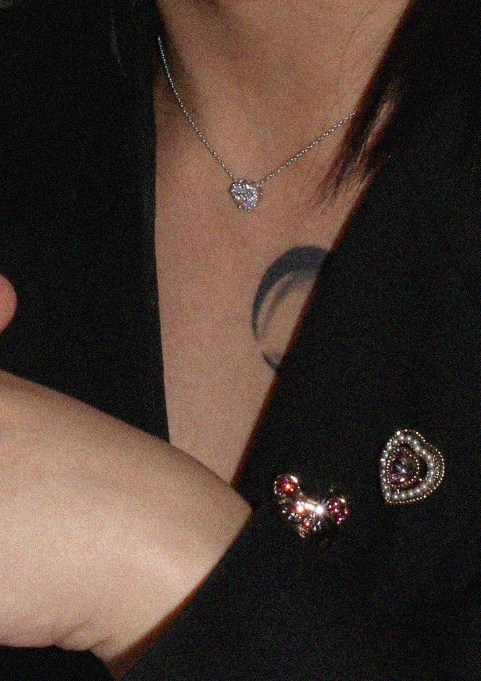 BLACKPURPLE (ブラックパープル) 	  Antique Heart Broach_Pink