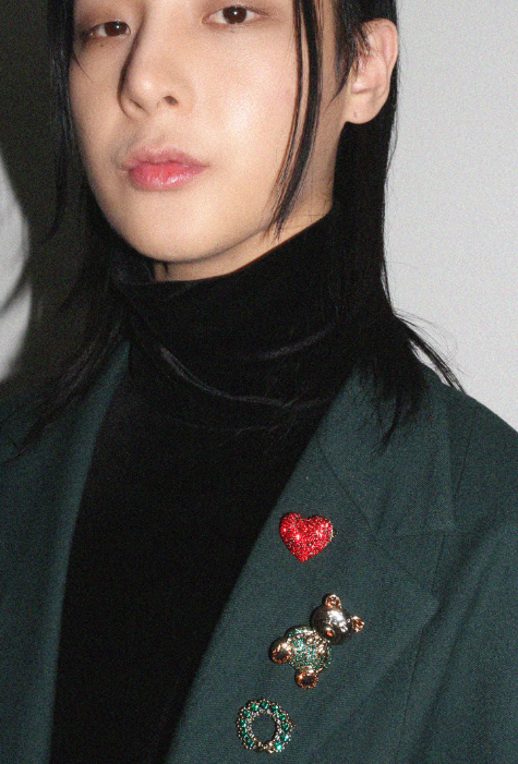 BLACKPURPLE (ブラックパープル) 	  Rich Bear Broach_Green