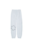 オーワイ(OY) ROUND LOGO JOGGER PANTS-WHITE