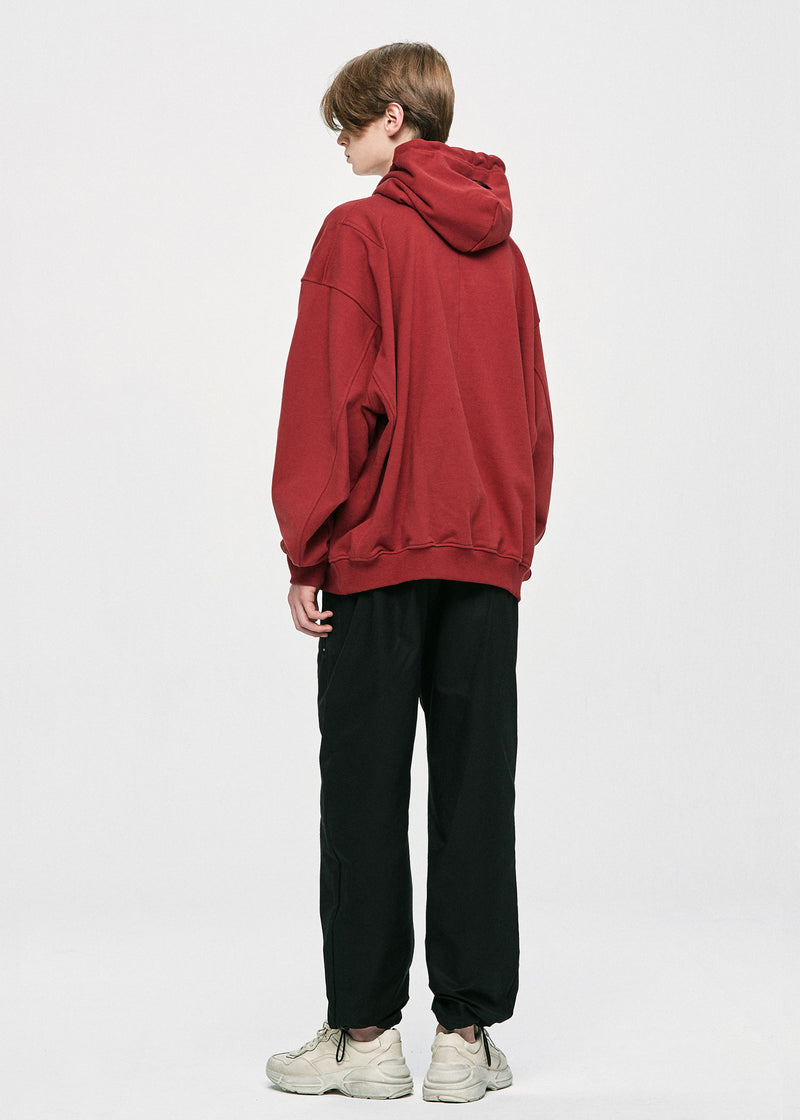 ディープリーク(DPRIQUE)  06 OVERSIZED HOODIE - DEEP RED