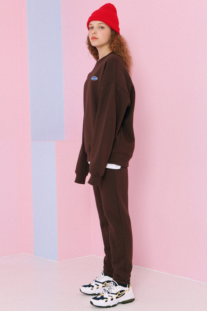 NCOVER（エンカバー）LOGO SWEATSHIRT-BROWN