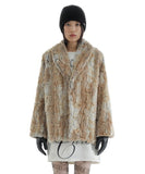 curetty (キュリティー) C ECO FUR SHAWL COLLAR JACKET_BROWN