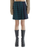 curetty (キュリティー) C MIXED CHECK PLEATS SKIRT_BLACK