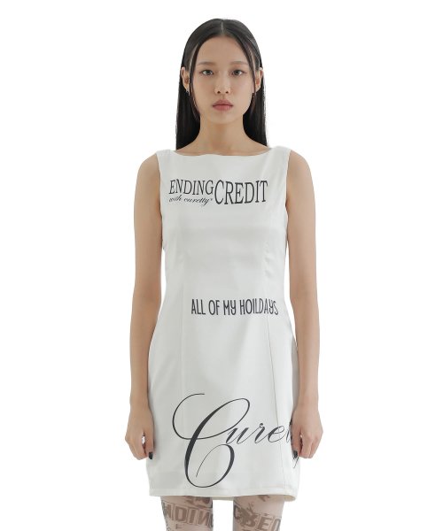 curetty (キュリティー)  C 90S LETTERING DRESS_IVORY