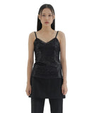 curetty (キュリティー)  C SPANGLE LACE SLEEVELESS TOP_BLACK