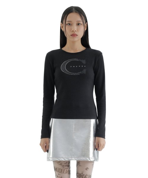 curetty (キュリティー)  C GLITTER LOGO T-SHIRT_BLACK