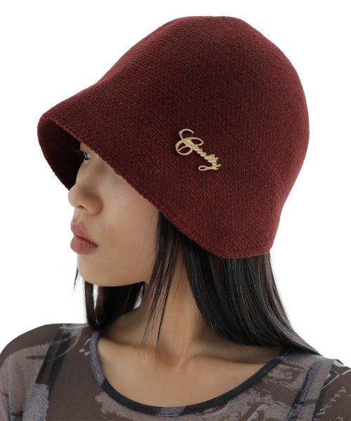 curetty (キュリティー)  C KNIT BUCKET HAT_BURGUNDY