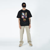 アクメドラビ(acme' de la vie)   BACKYARD FAMILY - BLACK SHORT SLEEVE T-SHIRT