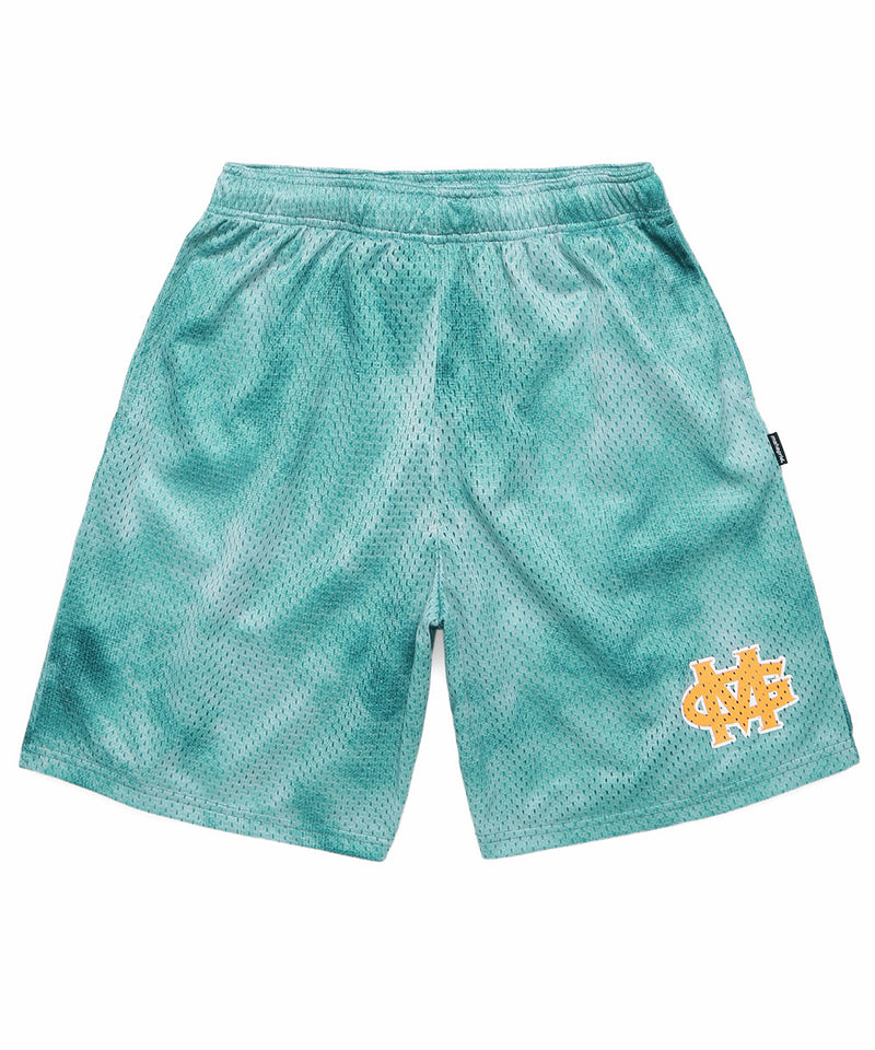 mahagrid (マハグリッド) WATER DYED MESH SHORT [GREEN]
