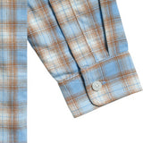 アクメドラビ(acme' de la vie) FULL LOGO LEATHER PATCH CHECKSHIRT SKYBLUE