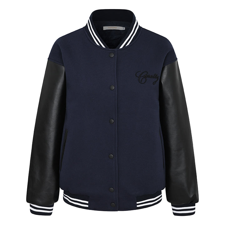 curetty (キュリティー)  C LOGO POINT BASEBALL JACKET_NAVY