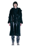 レイブレス(LABELESS) BLACK WRINKLED RAIN COAT