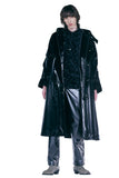 レイブレス(LABELESS) BLACK WRINKLED RAIN COAT