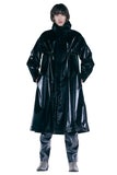 レイブレス(LABELESS) BLACK WRINKLED RAIN COAT