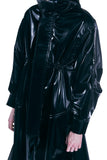 レイブレス(LABELESS) BLACK WRINKLED RAIN COAT