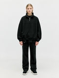 ディープリーク(DPRIQUE) QUARTER ZIP SWEATSHIRT - BLACK