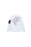 オーワイ(OY) CUBE POCKET LONG SLEEVE-WHITE