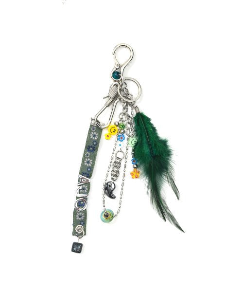 アジョバイアジョ(AJOBYAJO) Feather Key Ring [Green]