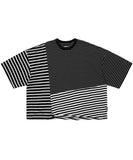 アジョバイアジョ(AJOBYAJO) Stripe Mixed T-Shirt [Black]