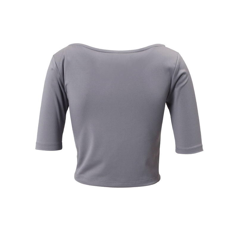 クーデグレース(Coup de grace)  REFLECT LOGO CROP TEE GREY