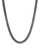 BLACKPURPLE (ブラックパープル) 	Asher Two-Line Tennis Black Silver Necklace