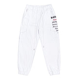 ブラックブロンド(BLACKBLOND) BBD History Smile Logo Cargo Jogger Pants (White)