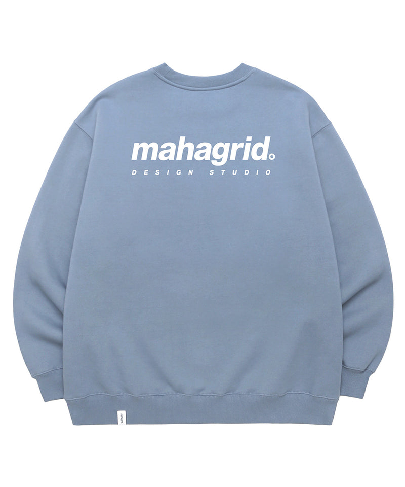 mahagrid (マハグリッド)  ORIGIN LOGO CREWNECK [BLUE]