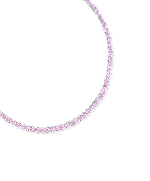 BLACKPURPLE (ブラックパープル) 	[silver925]  Baby Tennis Bracelet_Pink