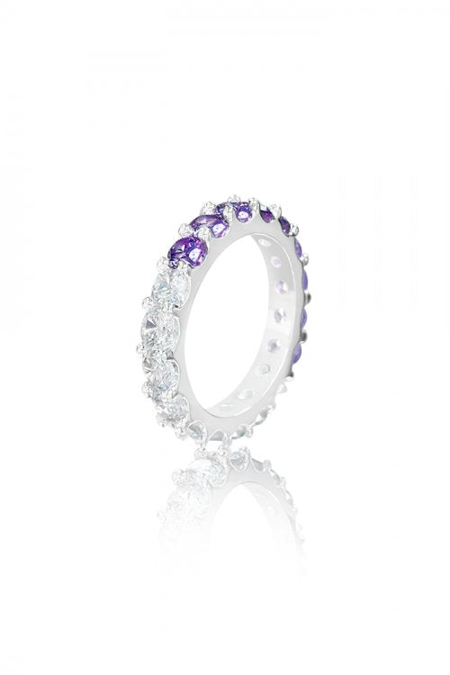 BLACKPURPLE (ブラックパープル) 	[silver925] Melody Prong Setting Ring (4mm)_Purple