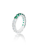 BLACKPURPLE (ブラックパープル) 	[silver925] Melody Prong Setting Ring (4mm)_Green