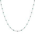 BLACKPURPLE (ブラックパープル) 	[silver925]  Tinted Ball Necklace_Green