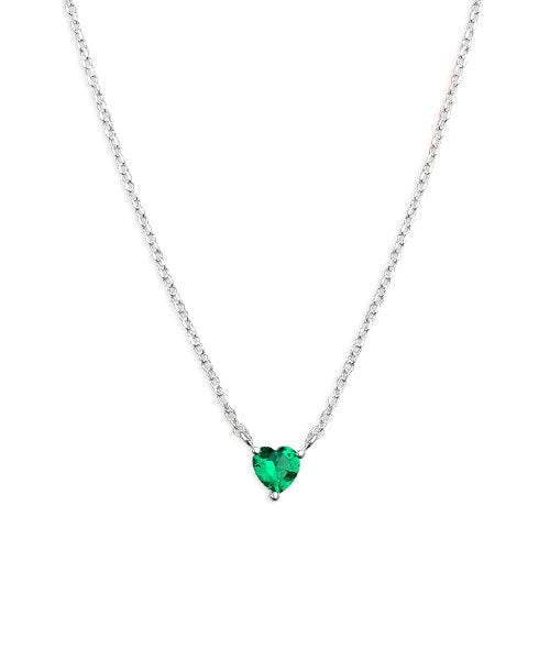 BLACKPURPLE (ブラックパープル) 	[silver925] Baby Heart Necklace_Green