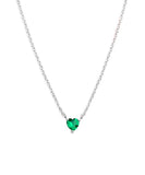 BLACKPURPLE (ブラックパープル) 	[silver925] Baby Heart Necklace_Green