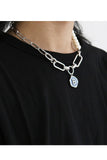 BLACKPURPLE (ブラックパープル) guerlain Signature B pearl & Chain necklace