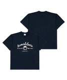 アクメドラビ(acme' de la vi)  SCRIPT FLAG LOGO SHORT SLEEVE T-SHIRT NAVY