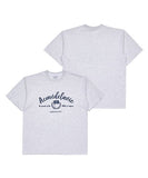 アクメドラビ(acme' de la vi)  SCRIPT FLAG LOGO SHORT SLEEVE T-SHIRT MELANGE