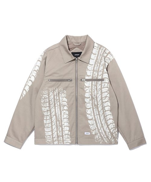 mahagrid (マハグリッド)    TIRE TREAD WORK JACKET BEIGE(MG2CFMB942A)