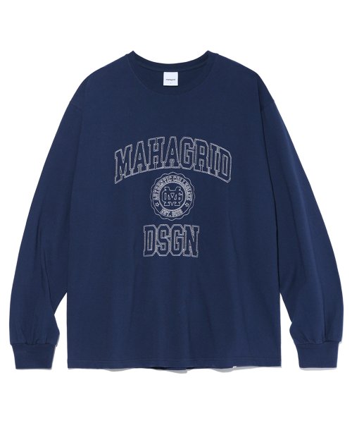 mahagrid (マハグリッド) STITCH COLLEGE LOGO LS TEE(MG2CFMT559A)
