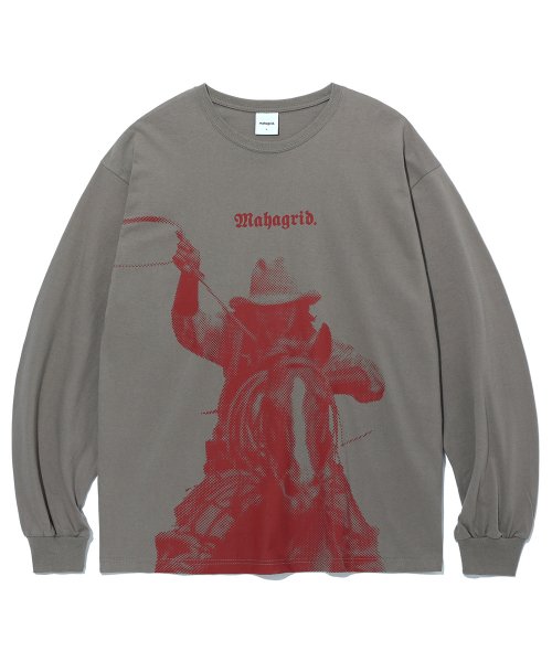 mahagrid (マハグリッド)    WRANGLER LS TEE GREY(MG2CFMT568A)