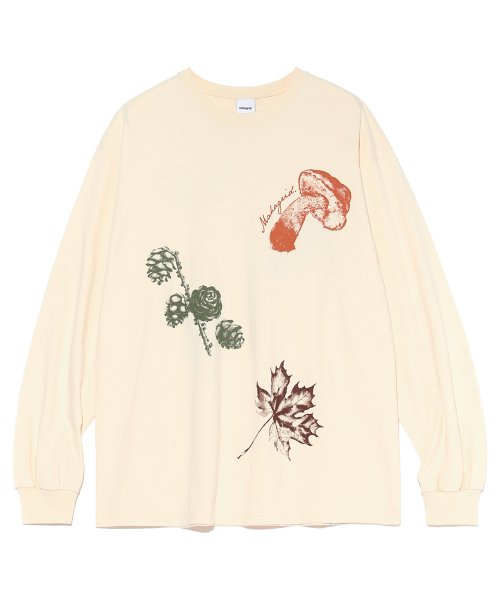 mahagrid (マハグリッド)    AUTUMN FOREST LS TEE BEIGE(MG2CFMT565A)