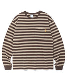 mahagrid (マハグリッド)    STRIPED POCKET LS TEE BEIGE(MG2CFMT570A)